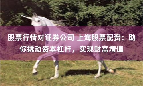 股票行情对证券公司 上海股票配资：助你撬动资本杠杆，实现财富增值